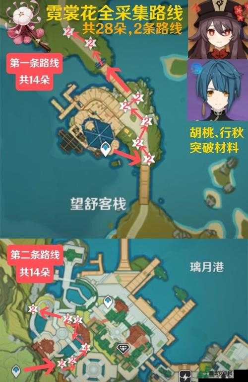 原神玩家必看，霓裳花高效采集路线图，你真的掌握了吗？