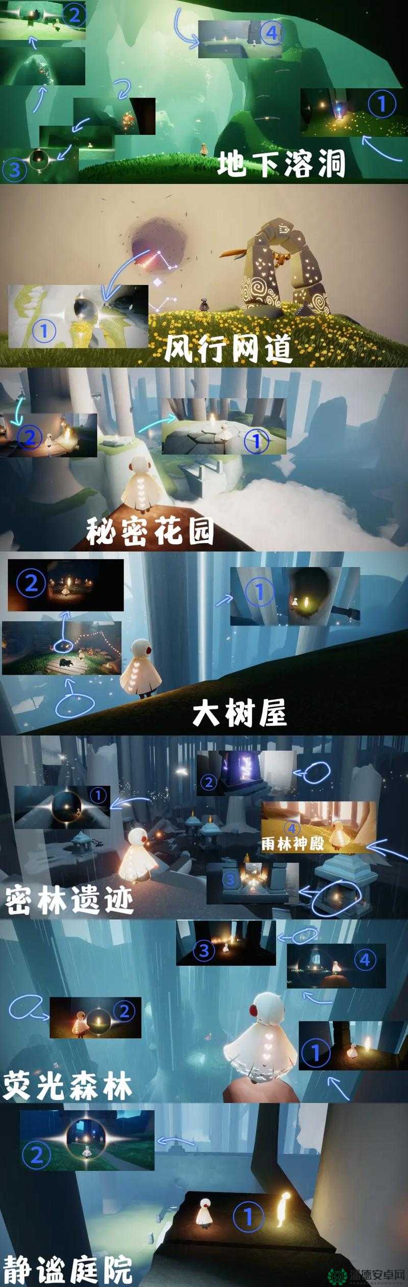 光遇暴风眼探索，小金人隐藏位置究竟在哪里？